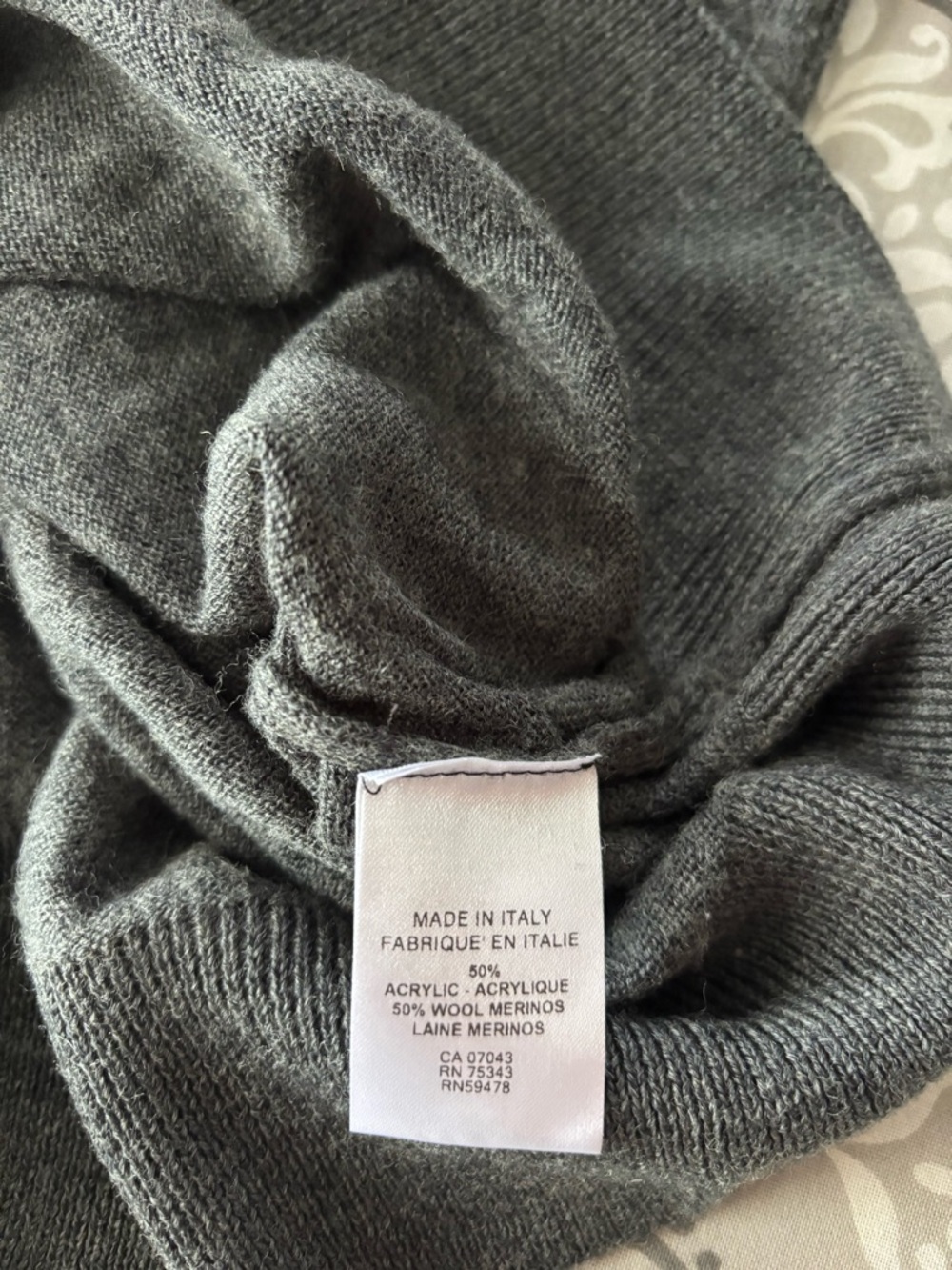 Men’s Gray Sweater - Medium 
Made in Italy